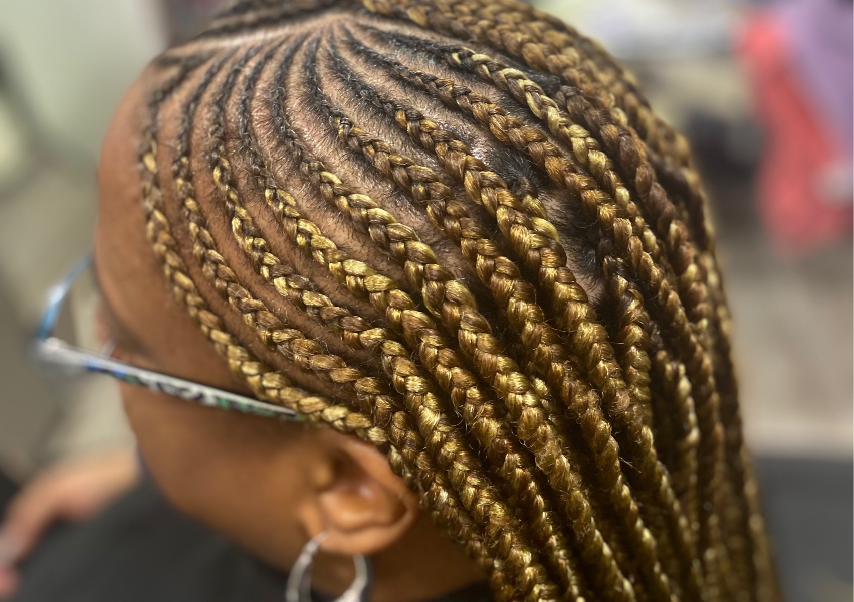 Fulani Braids w/braids in the back 