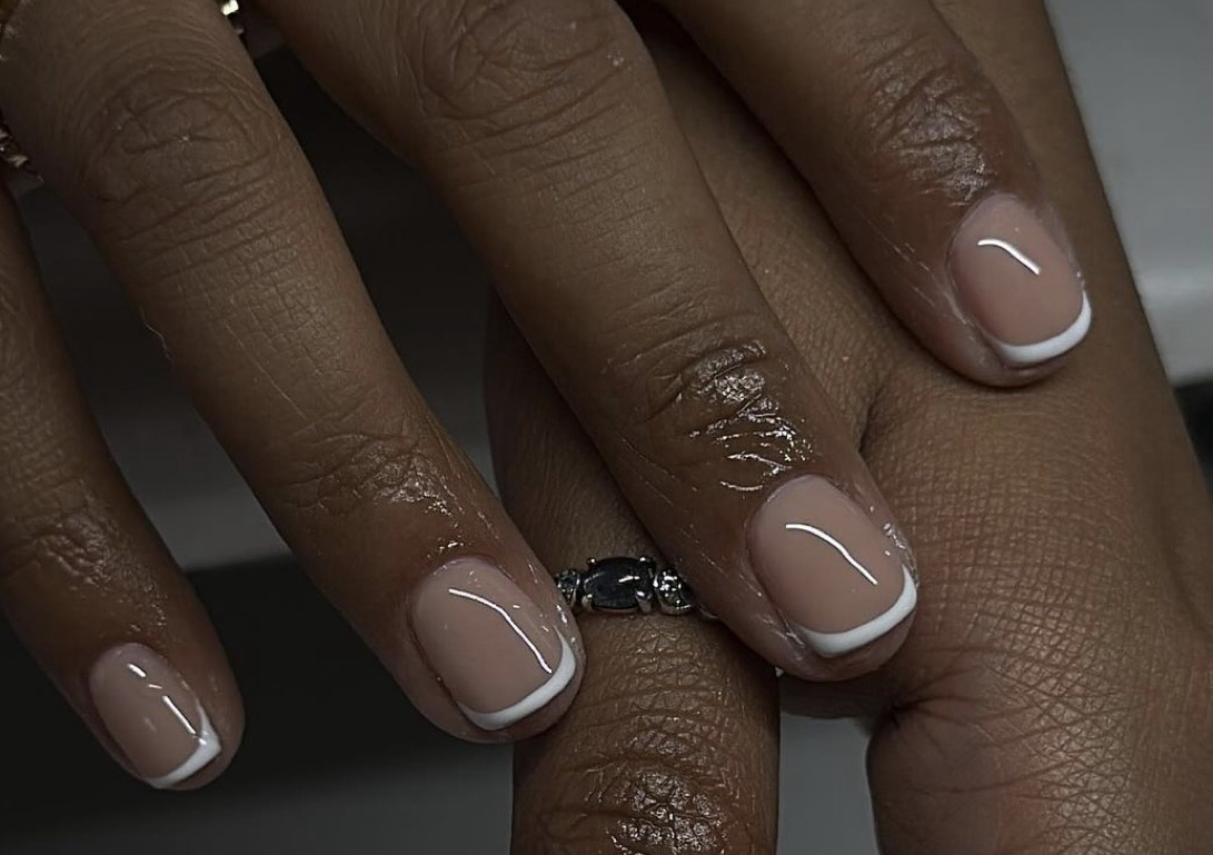 French Tip Gel manicure NO TIPS