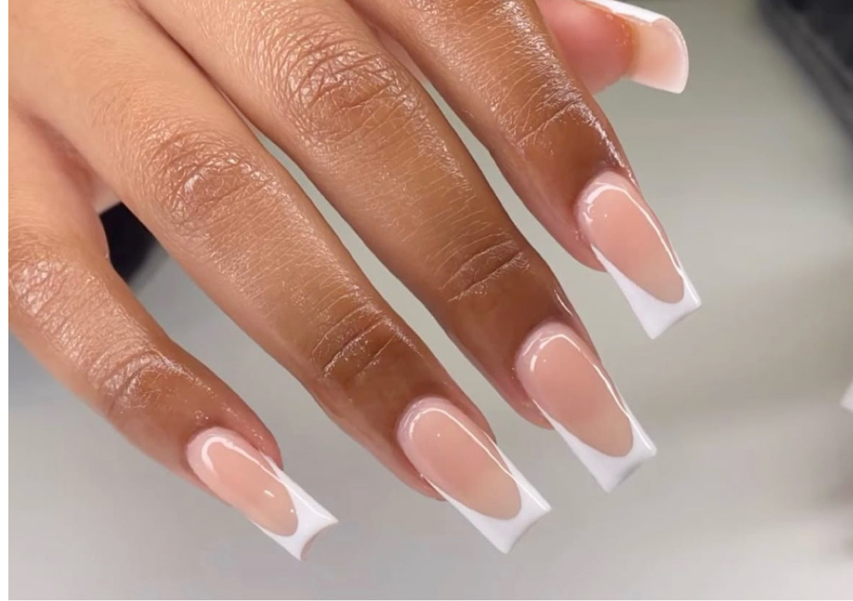 Long Acrylic Frenchies Hand & Feet 