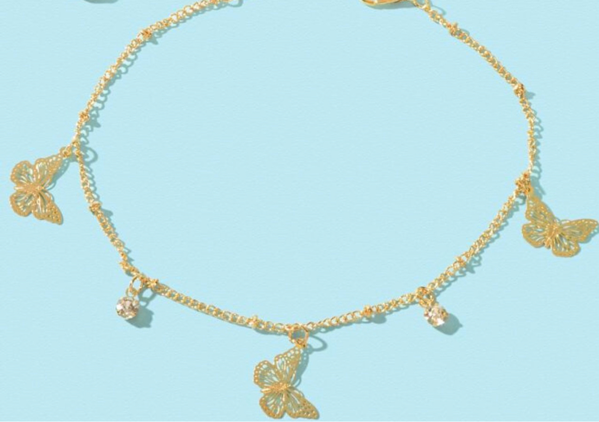 Gold Butterfly Anklet 
