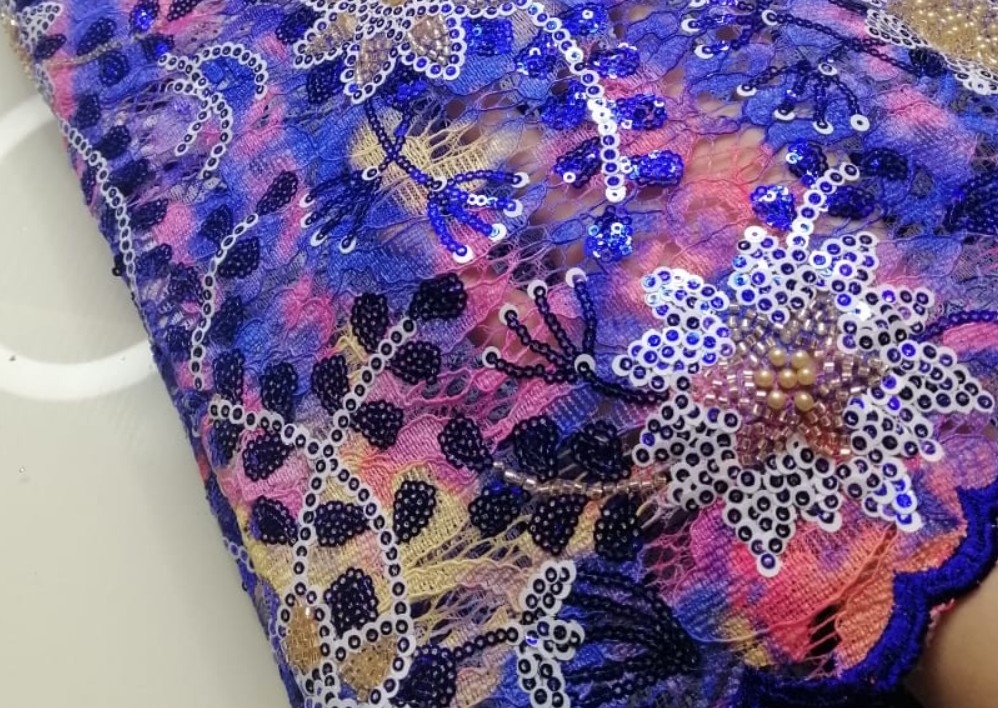 Chantilly Lace with beads