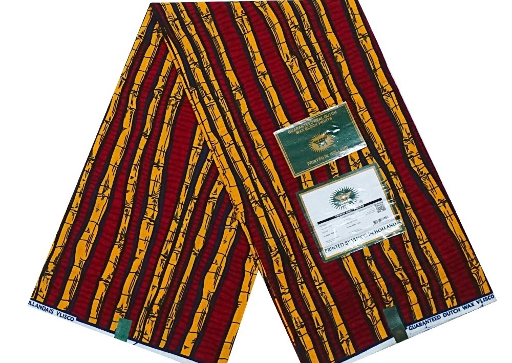 A colorful 6 Yards of High-quality Ankara print Wax 100% Cotton 