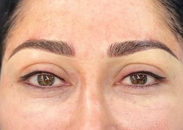 Combined Eyebrows (Microblading and Powder Brows) and Eyeliner