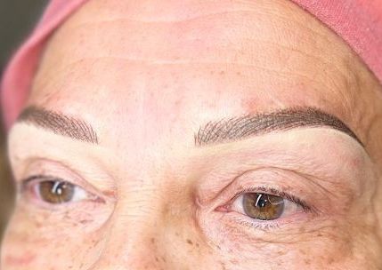 Reconstruction Microblading and Powder Brows Combination Follow up