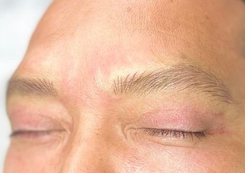 Microblading Male Eyebrows - Follow up