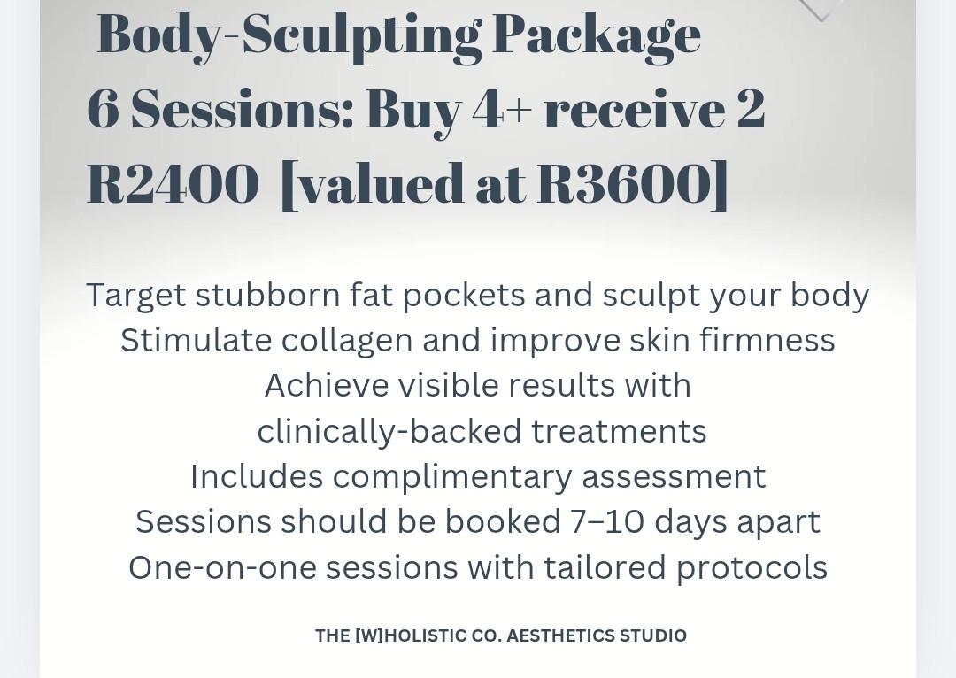 Valentine's Love Your Body Body Sculpting Package 6 sessions [valued at R3600]
