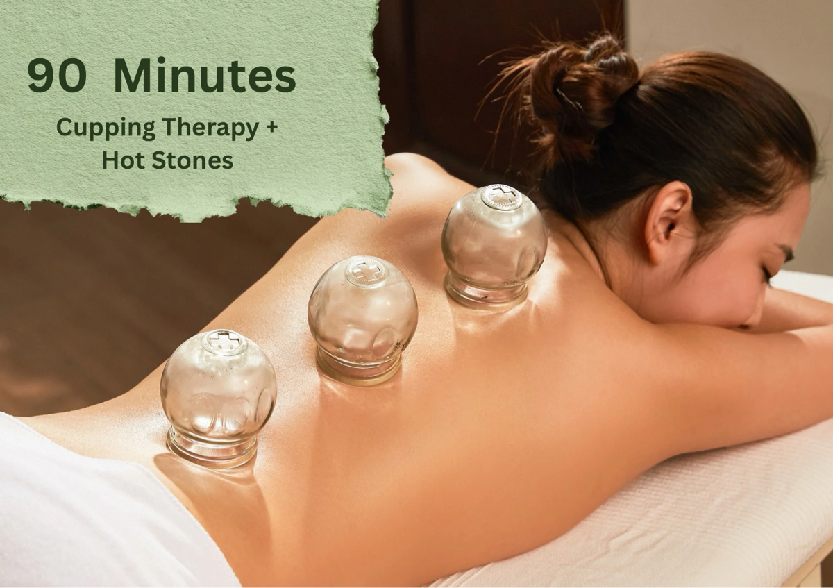 Cupping Therapy + Hot Stones (1.30 Hr)