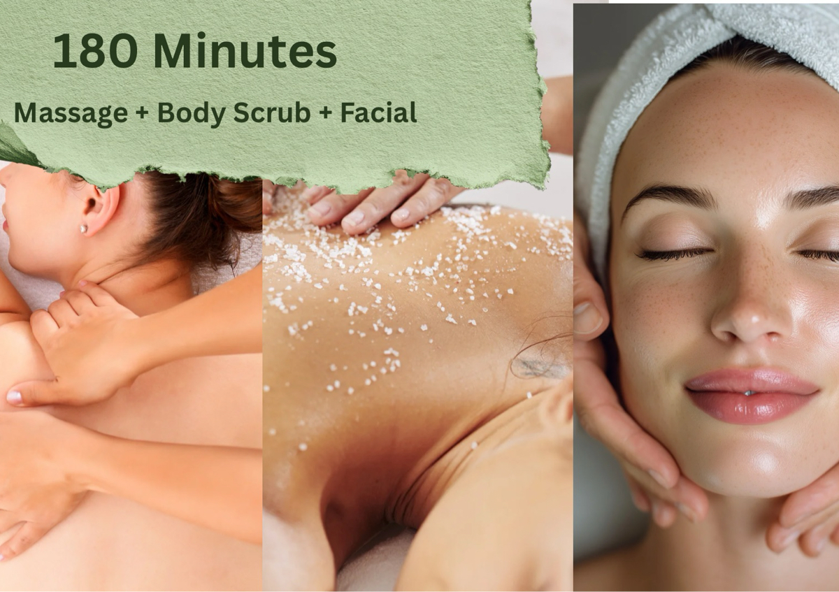 Head-to- Toe Sanctuary (Massage +Facial+Body Scrub)