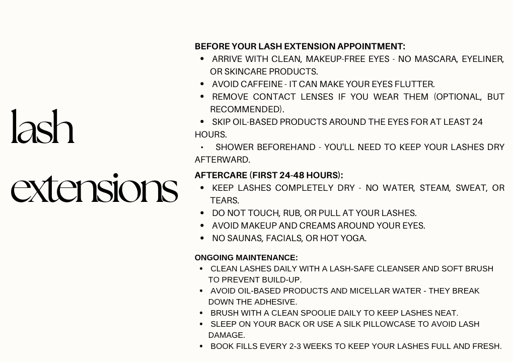 Lash extensions 