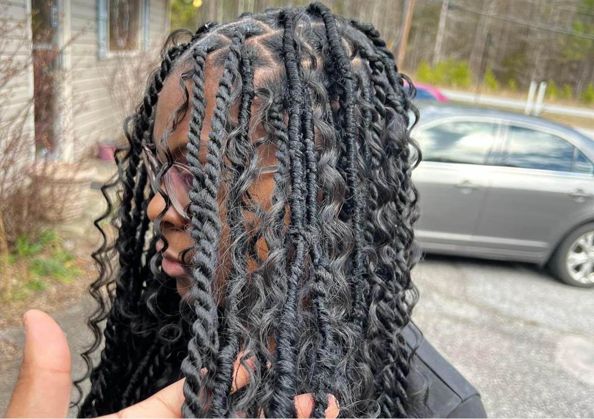 soft locs / island twists (butt length)