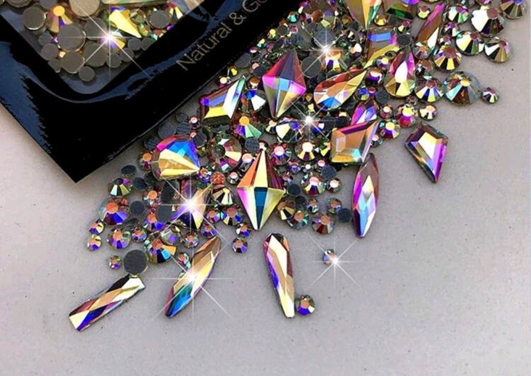 150pcs  Blue Moon Nail Rhinestones DIY Nail Charms Nail Gems Nail Supplies