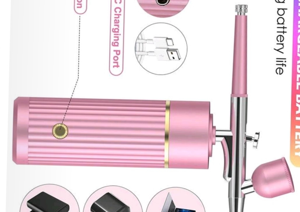 Airbrush Gun Kit With Compressor, Portable