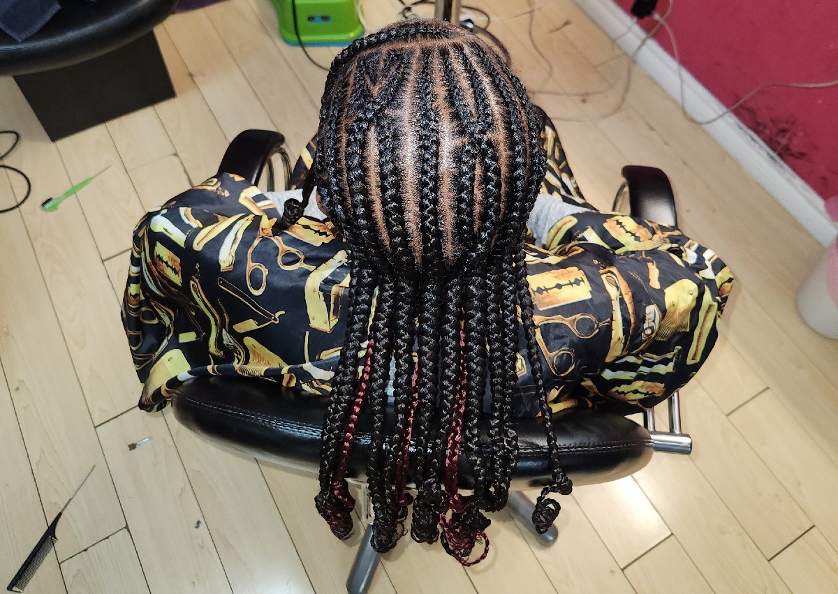 Medium Feed in Cornrows