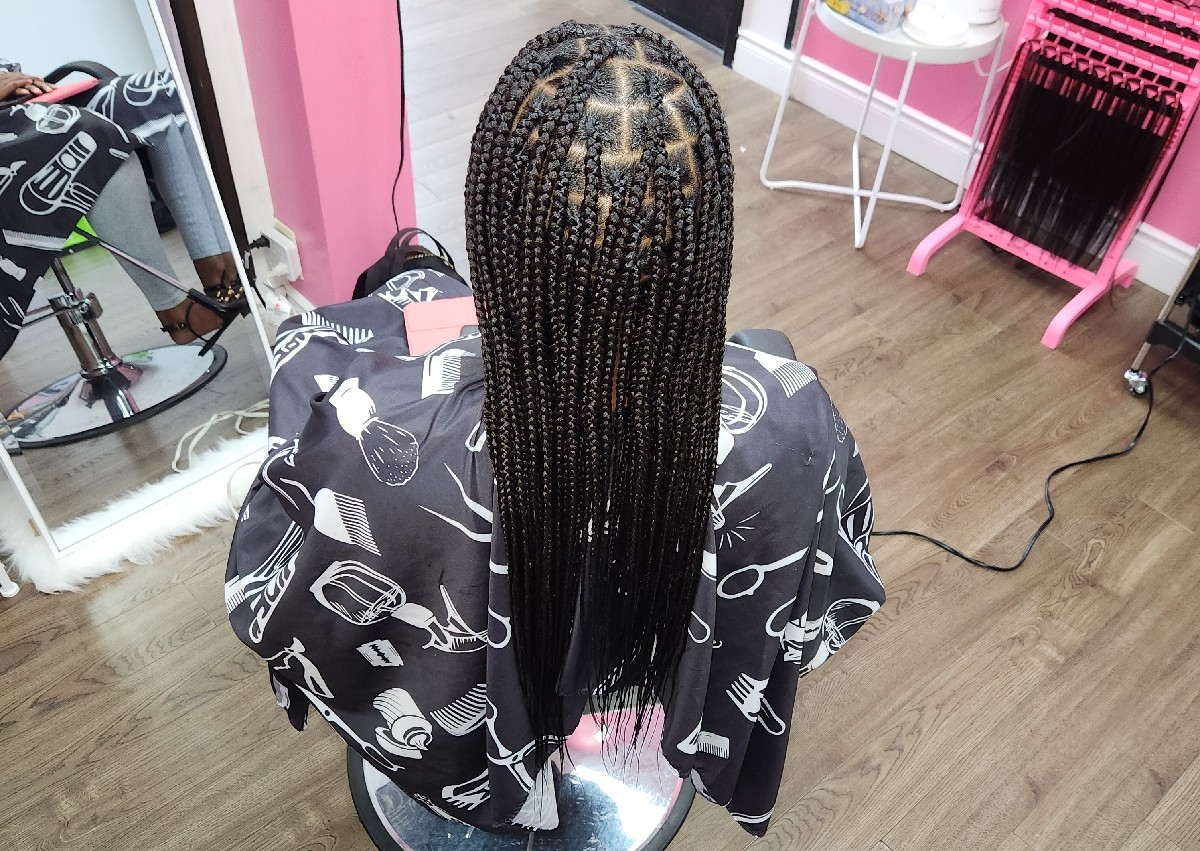 Medium Knotless Braids Mid Back
