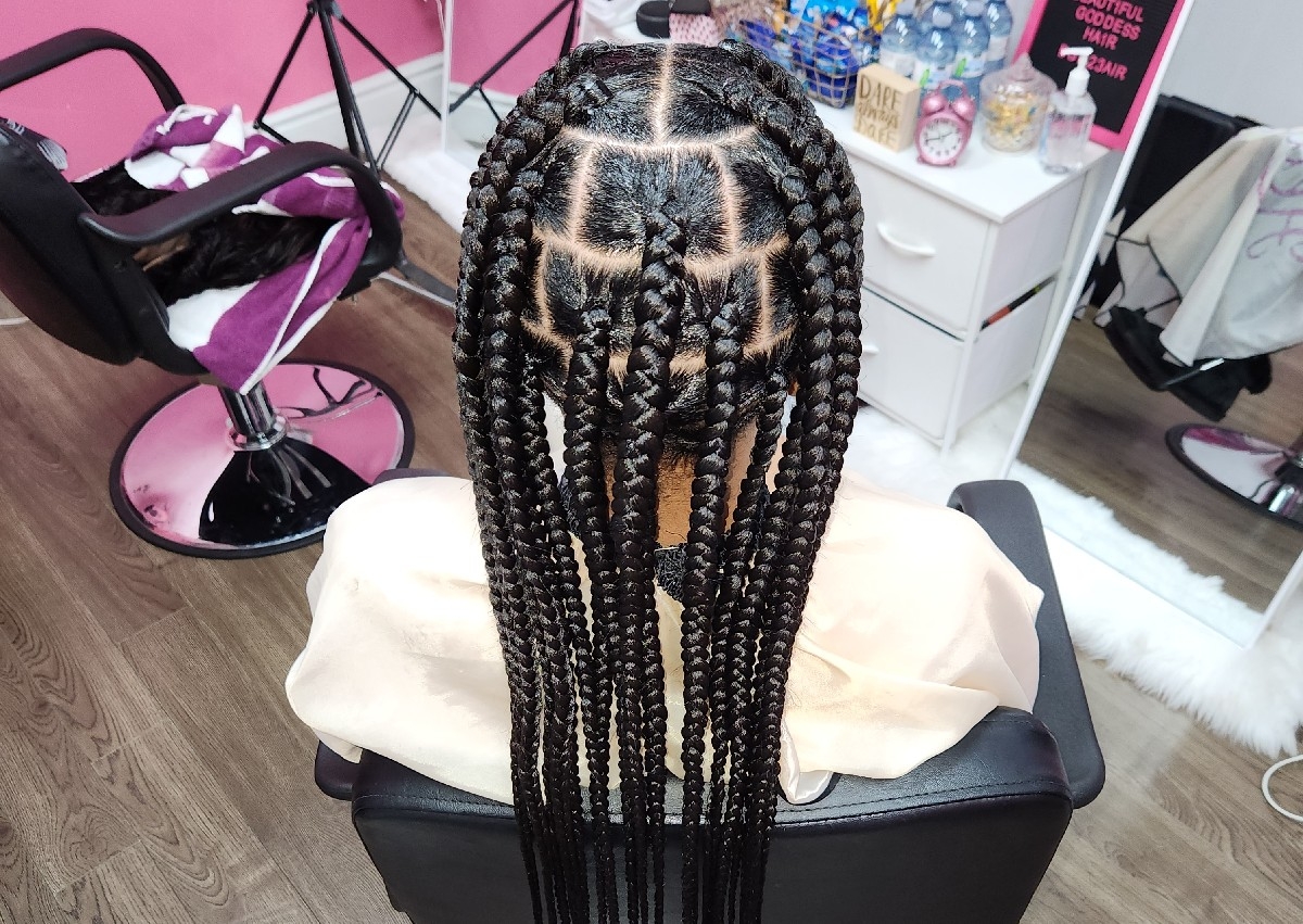 Jumbo Knotless Braids Waist Length 