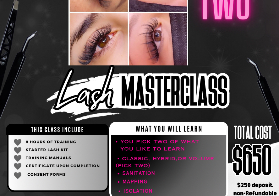 $650 lash course (8 hours)