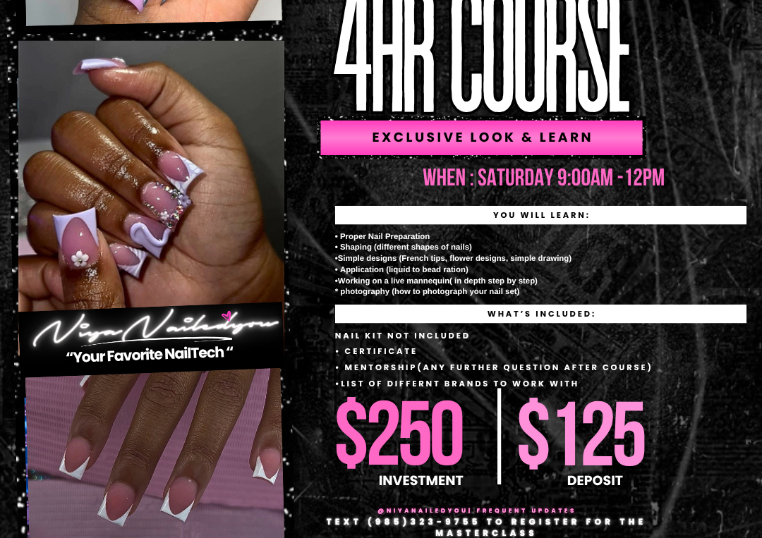 1 on 1 Nail course 🎀
