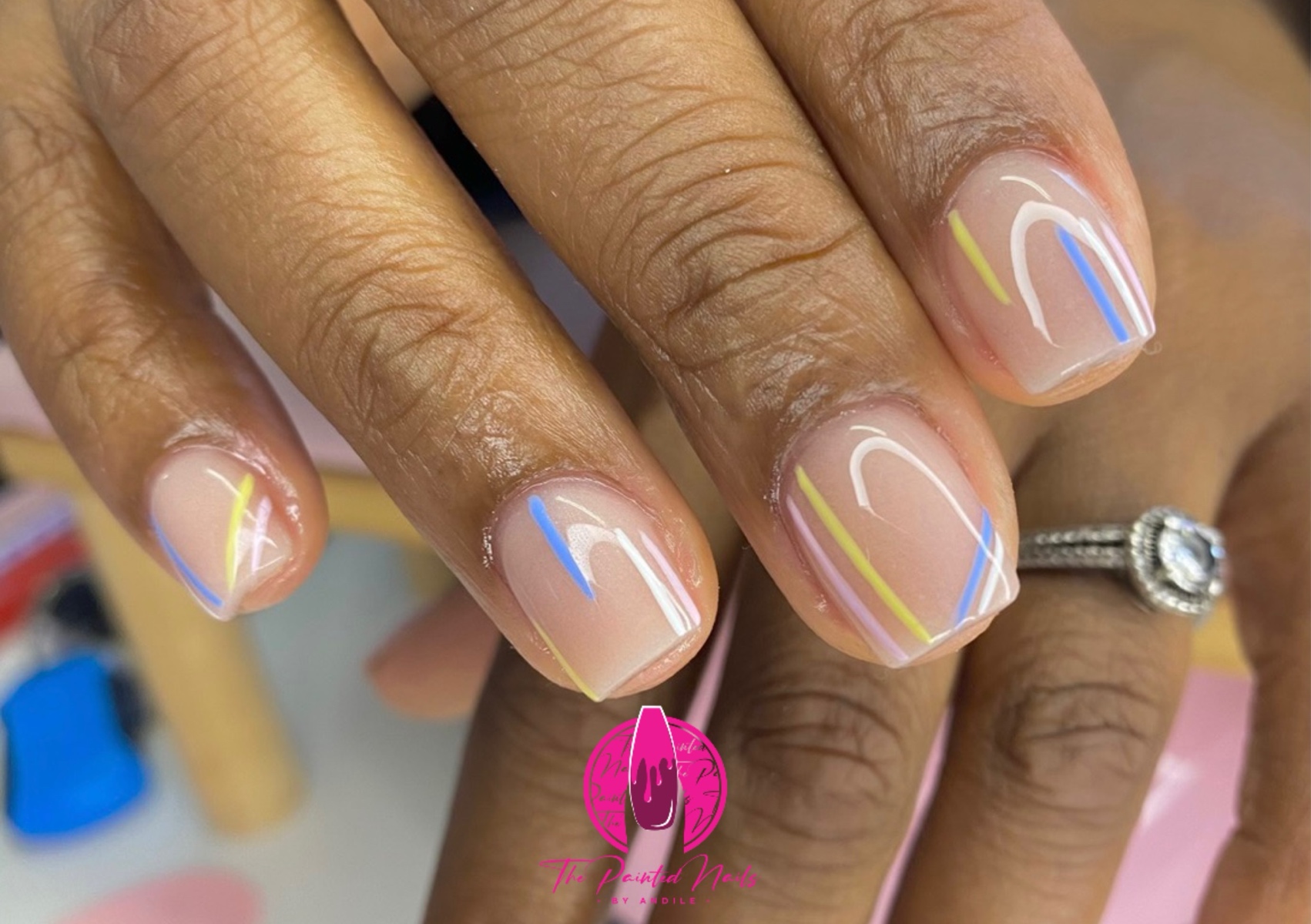 acrylic or polygel overlay + art