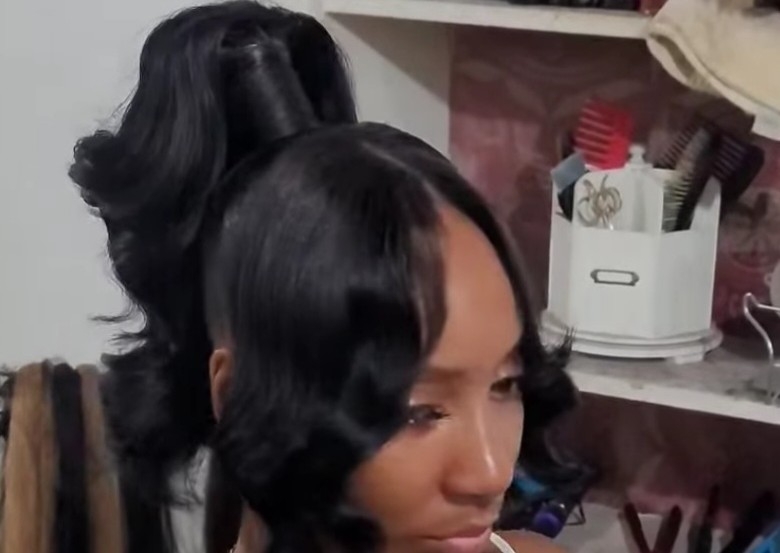 Glam pony with 2 bangs 