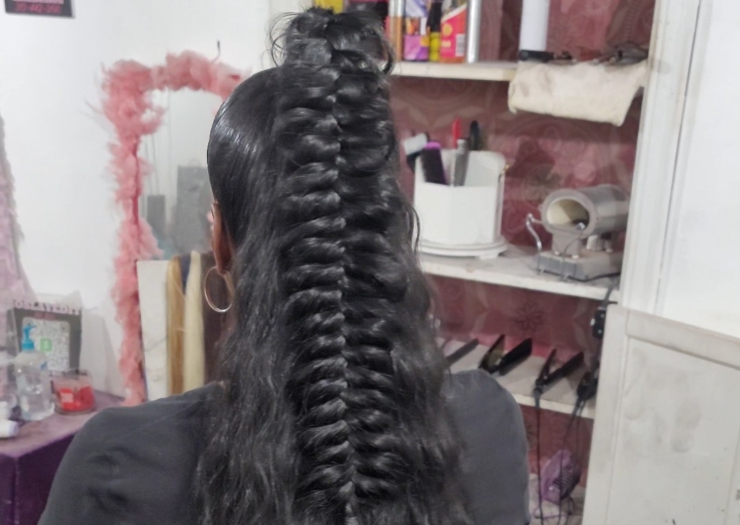 Ponytail with butterfly