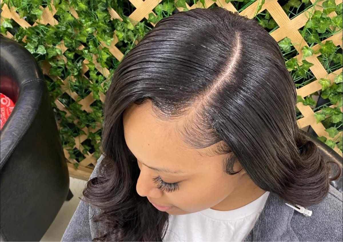 Sewing weave  with leave out 