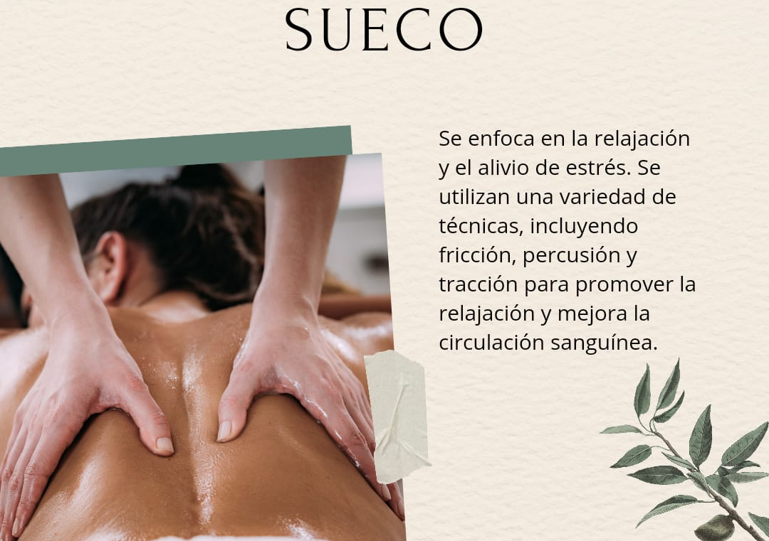 Masaje corporal : Sueco (relajante)