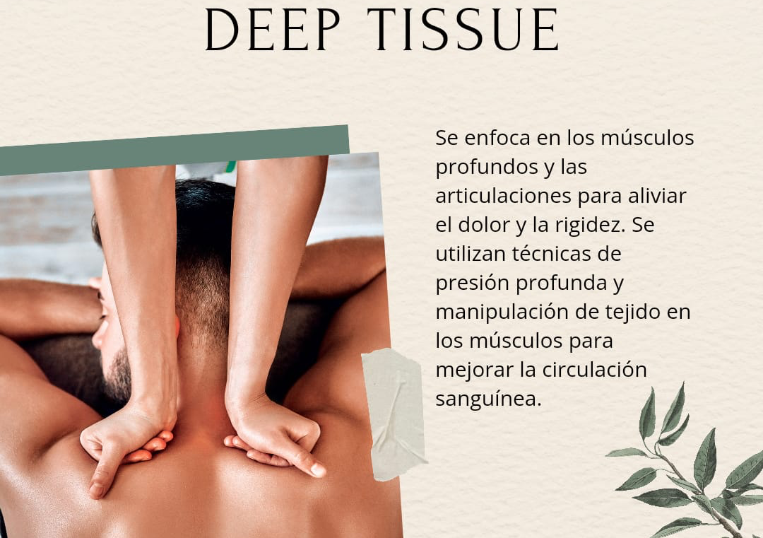 Masaje corporal: DEEP TISSUE