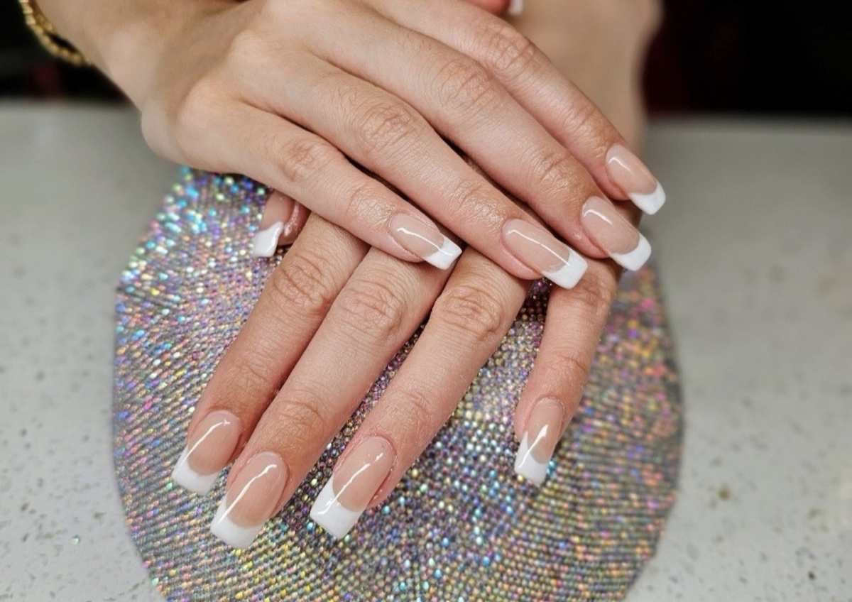 French Tip Acrylic Full Set