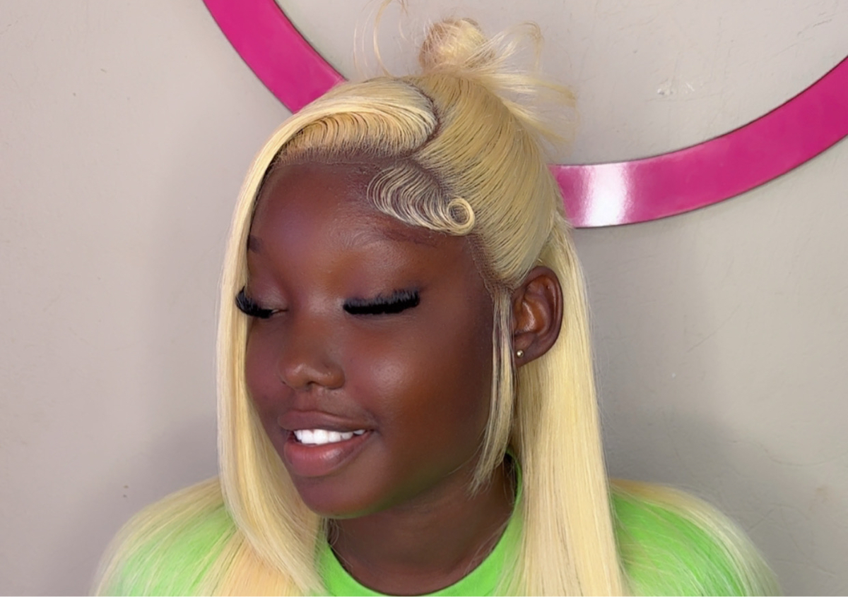 Wig with half up half down