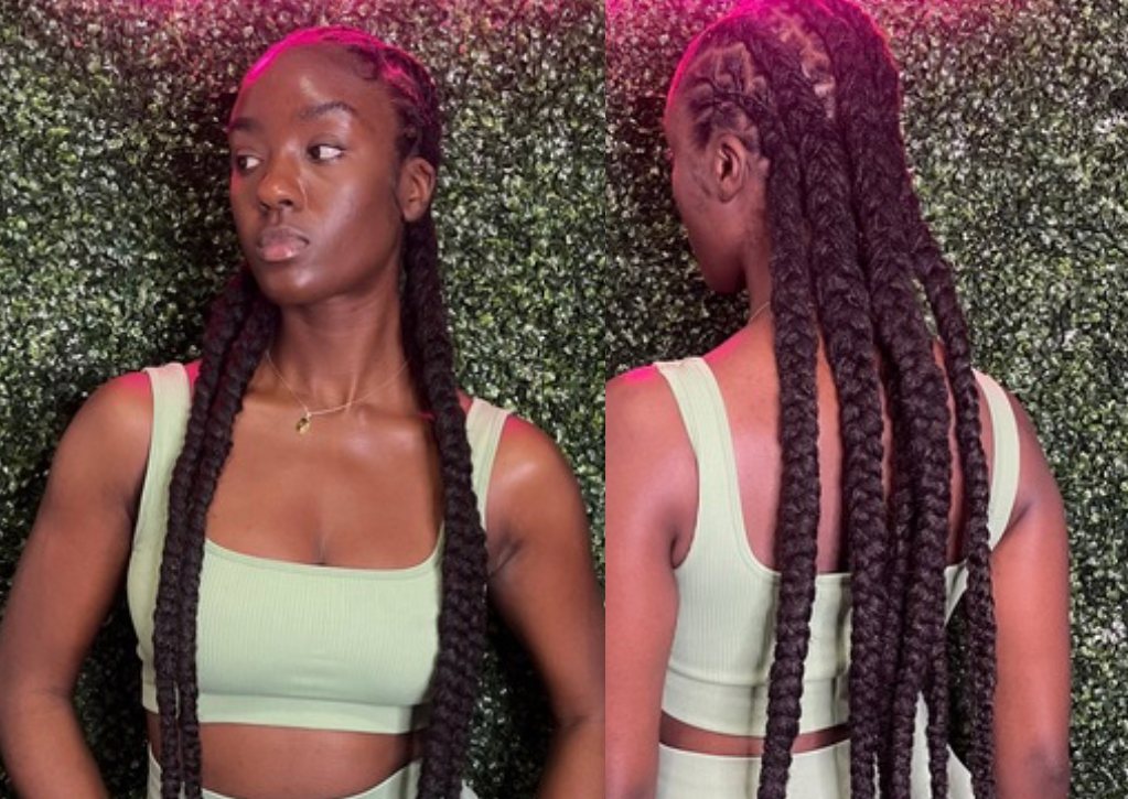 Extended loc cornrows