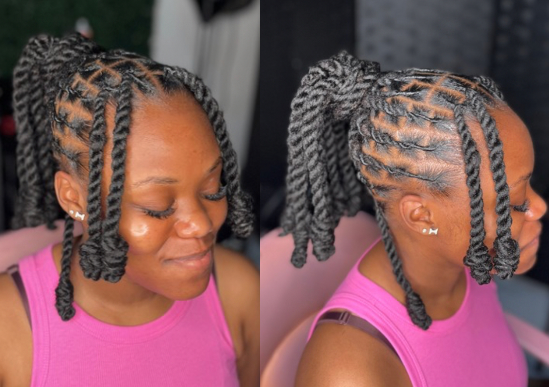 Extended loc ponytail