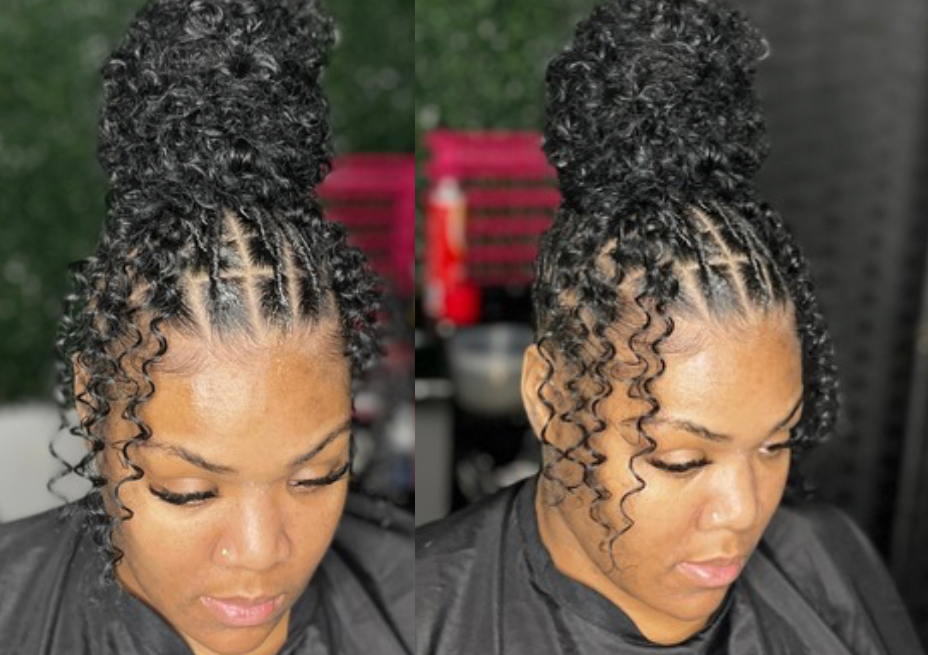 Retwist and style with added bun