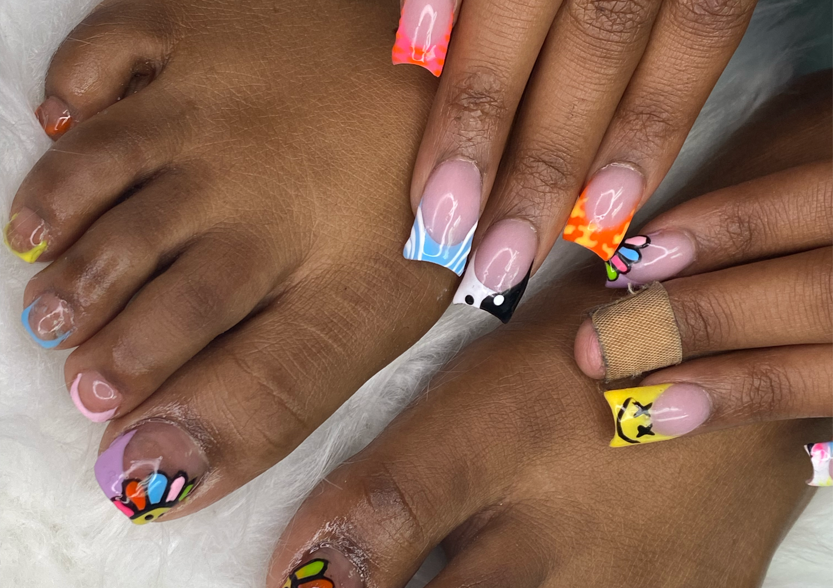 Full set  and acrylic toes