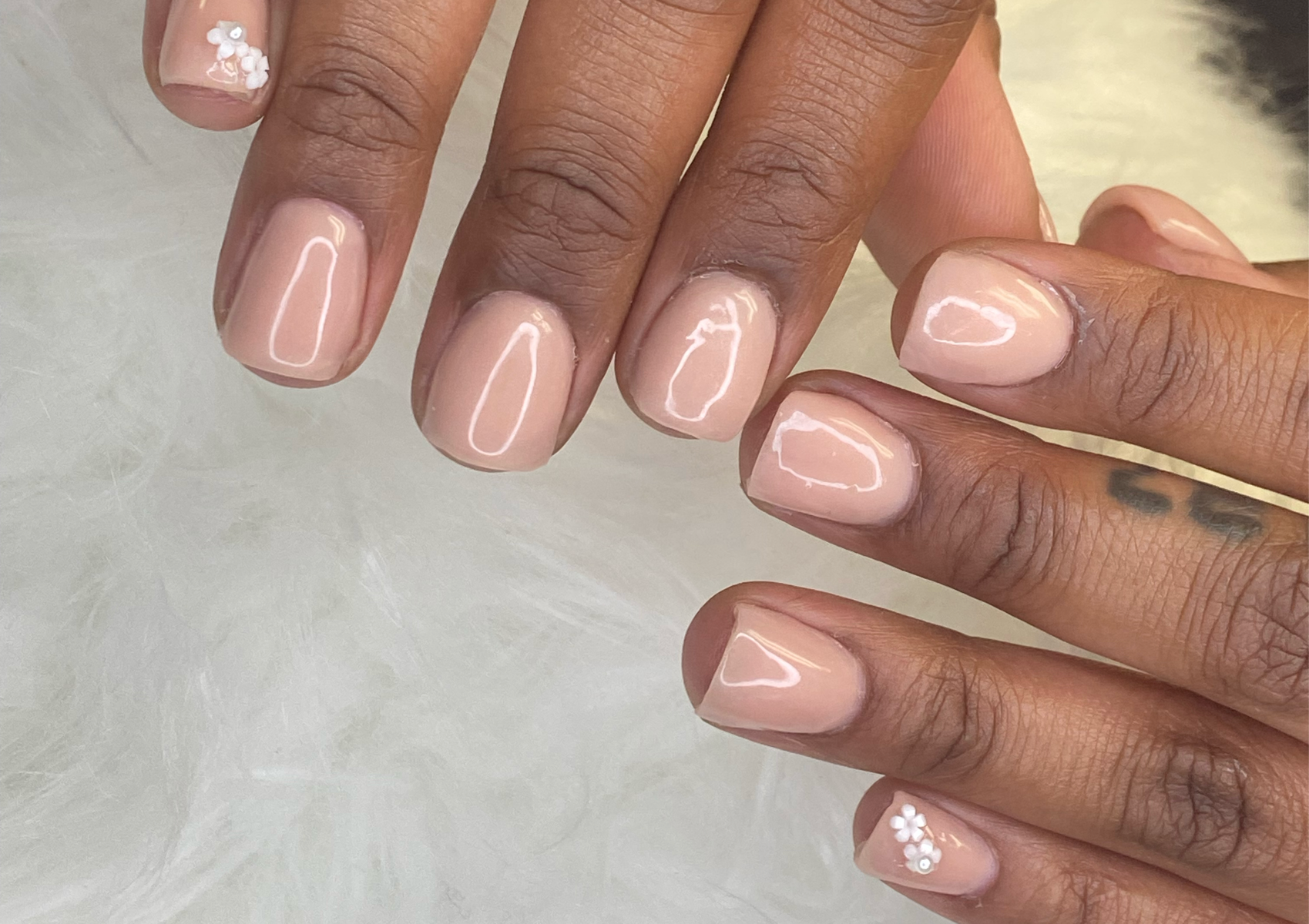 Overlay  on natural nail (acrylic)