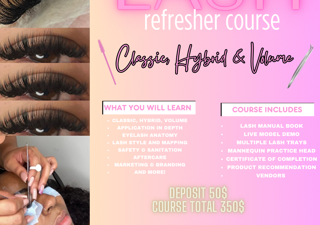1:1 lash class REFRESHER 