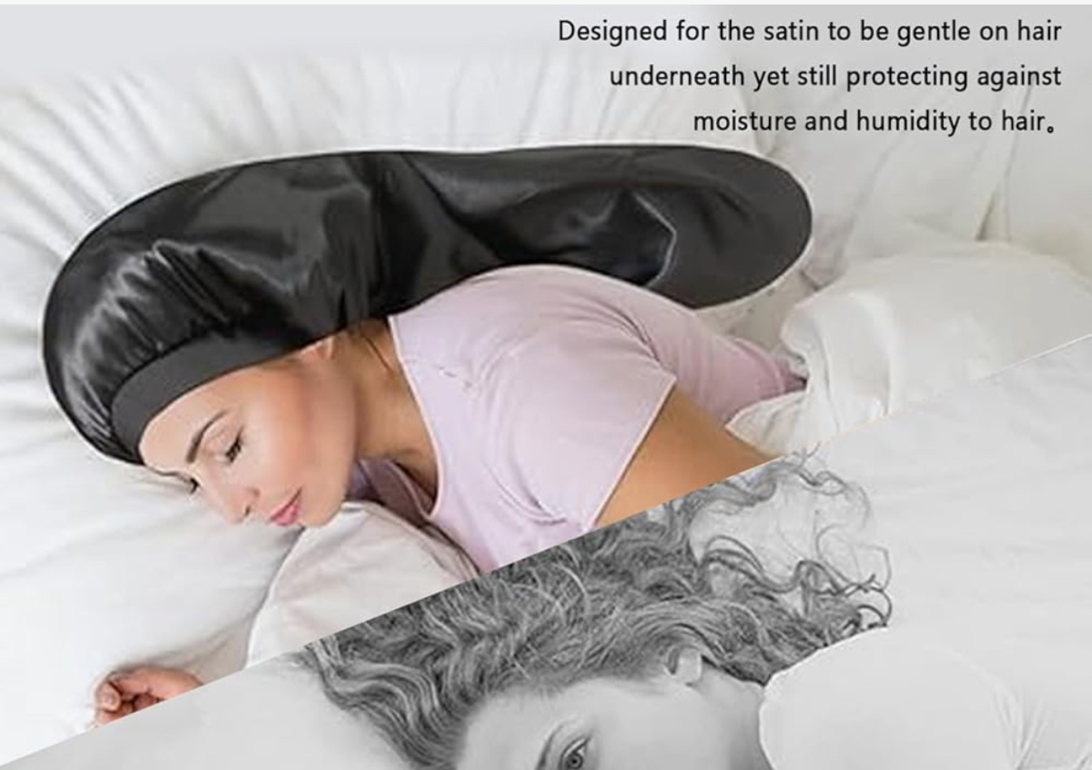 Long Satin Sleeping Bonnet