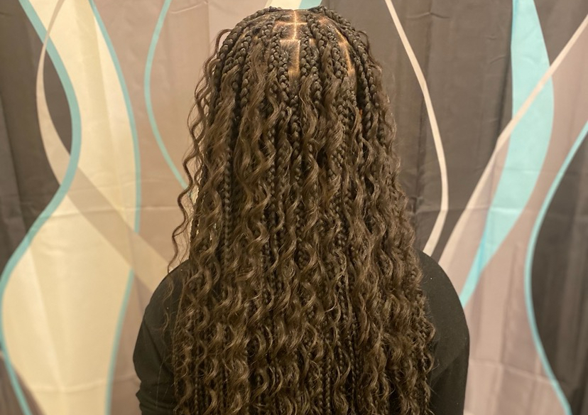 Medium Knotless Braids(Midback)