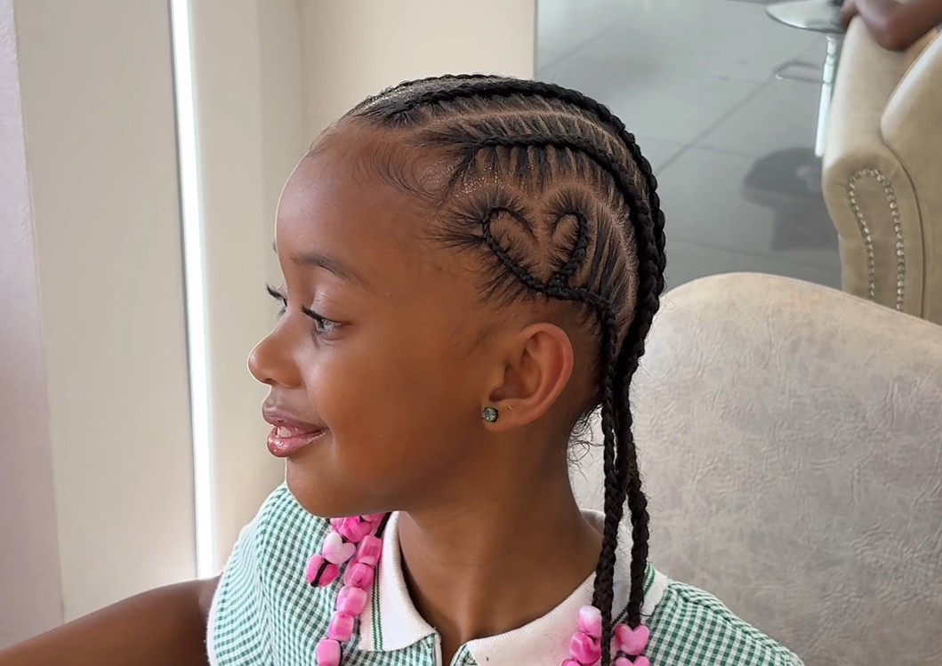 Girls - 6 Stitch braids + Heart 