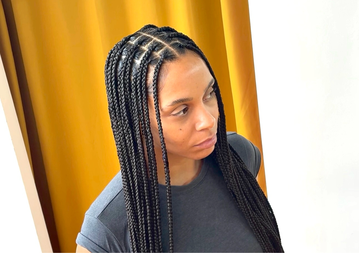 Smedium Knotless braids