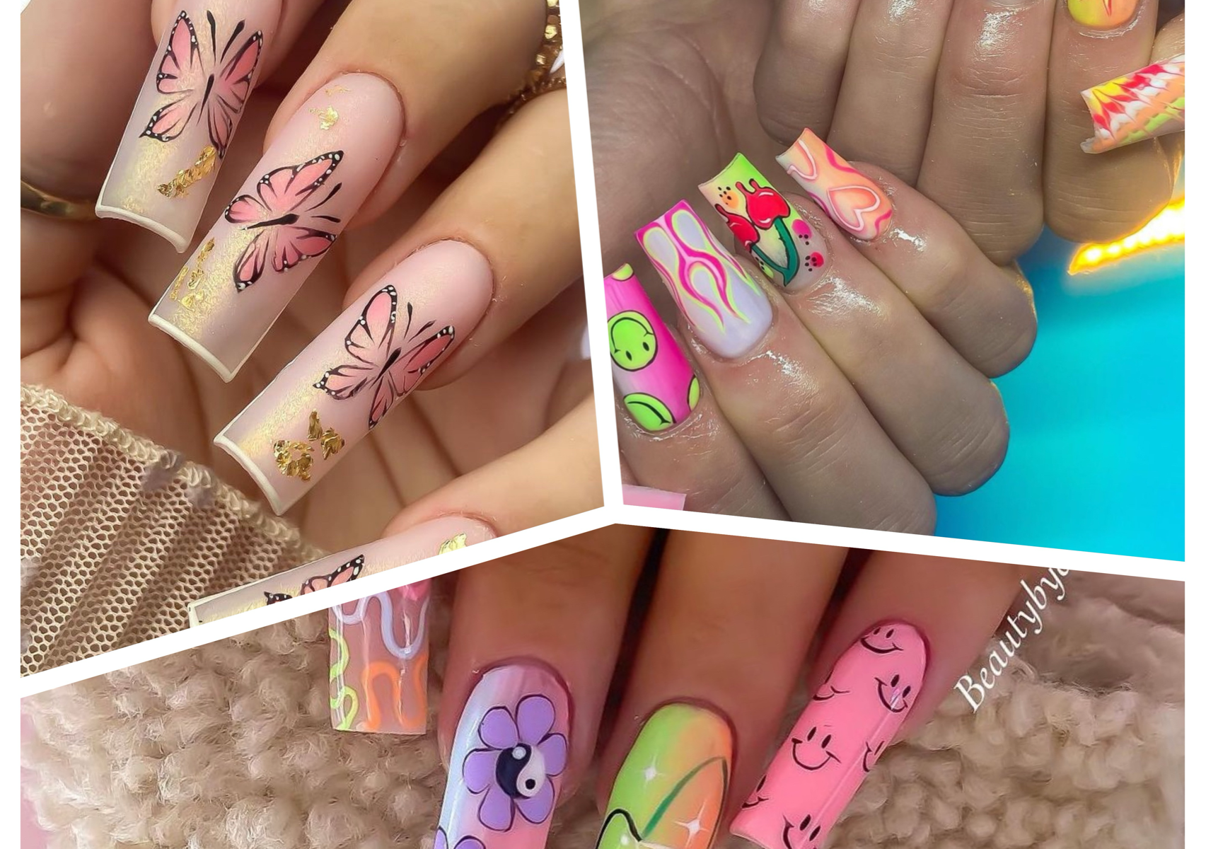 Platinum nail art (EXTRA EXTREME)