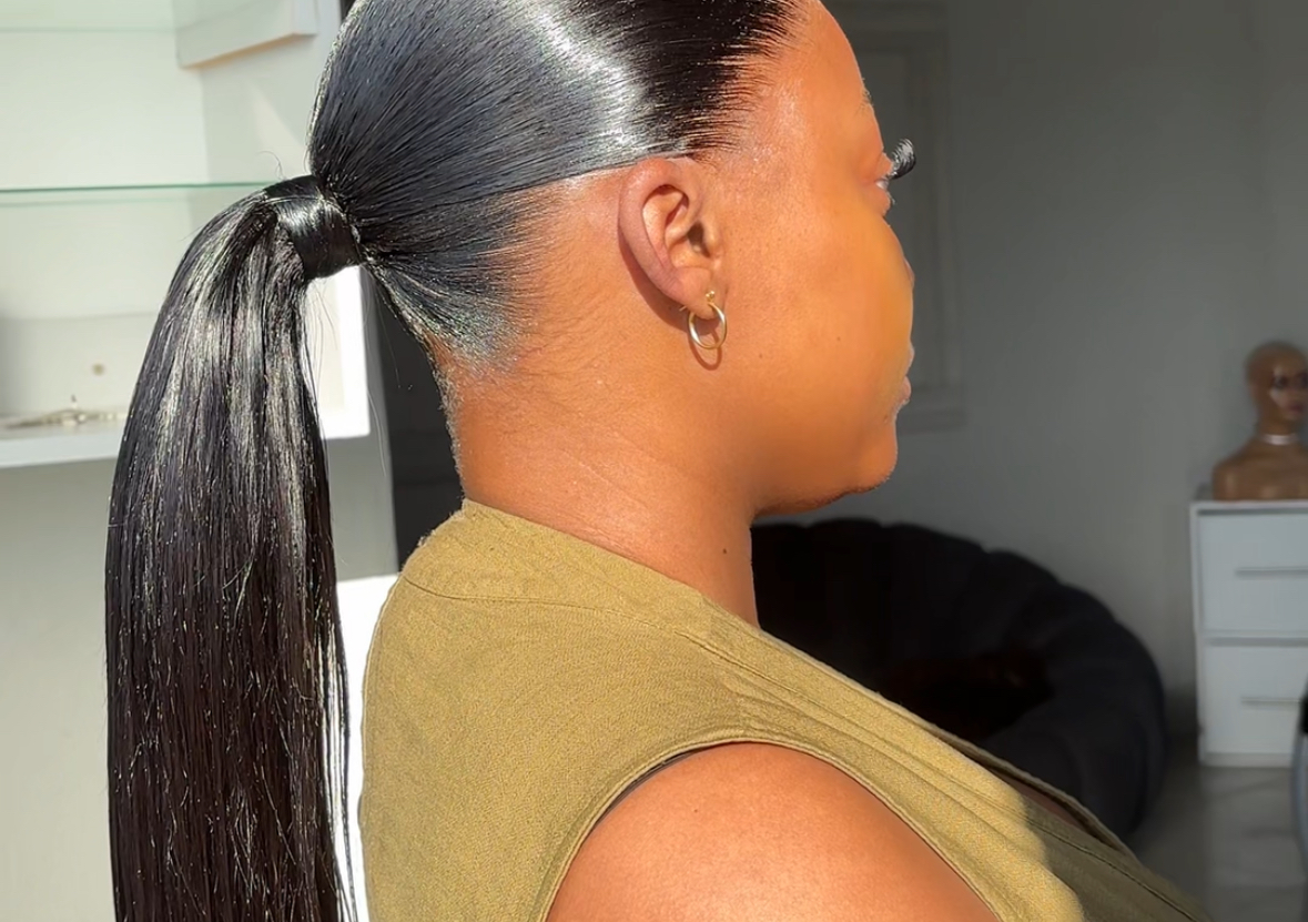 14” frontal closure 
20” ponytail bundle