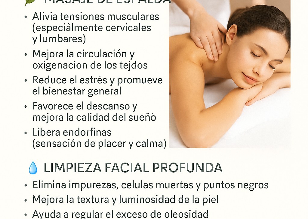 Combo Detox y Relax Premium ( masaje 60' + limpieza facial profunda)