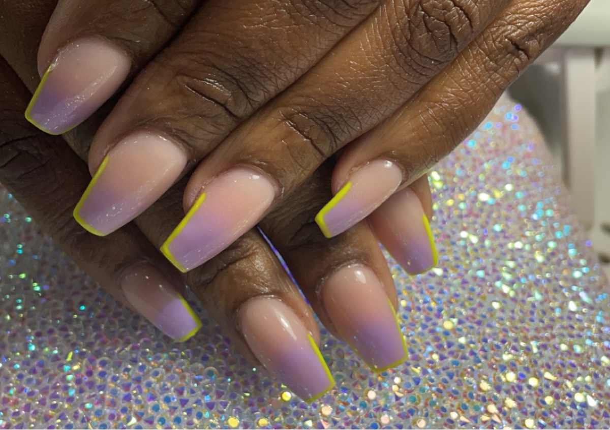 Full Set Ombré Color Acrylic