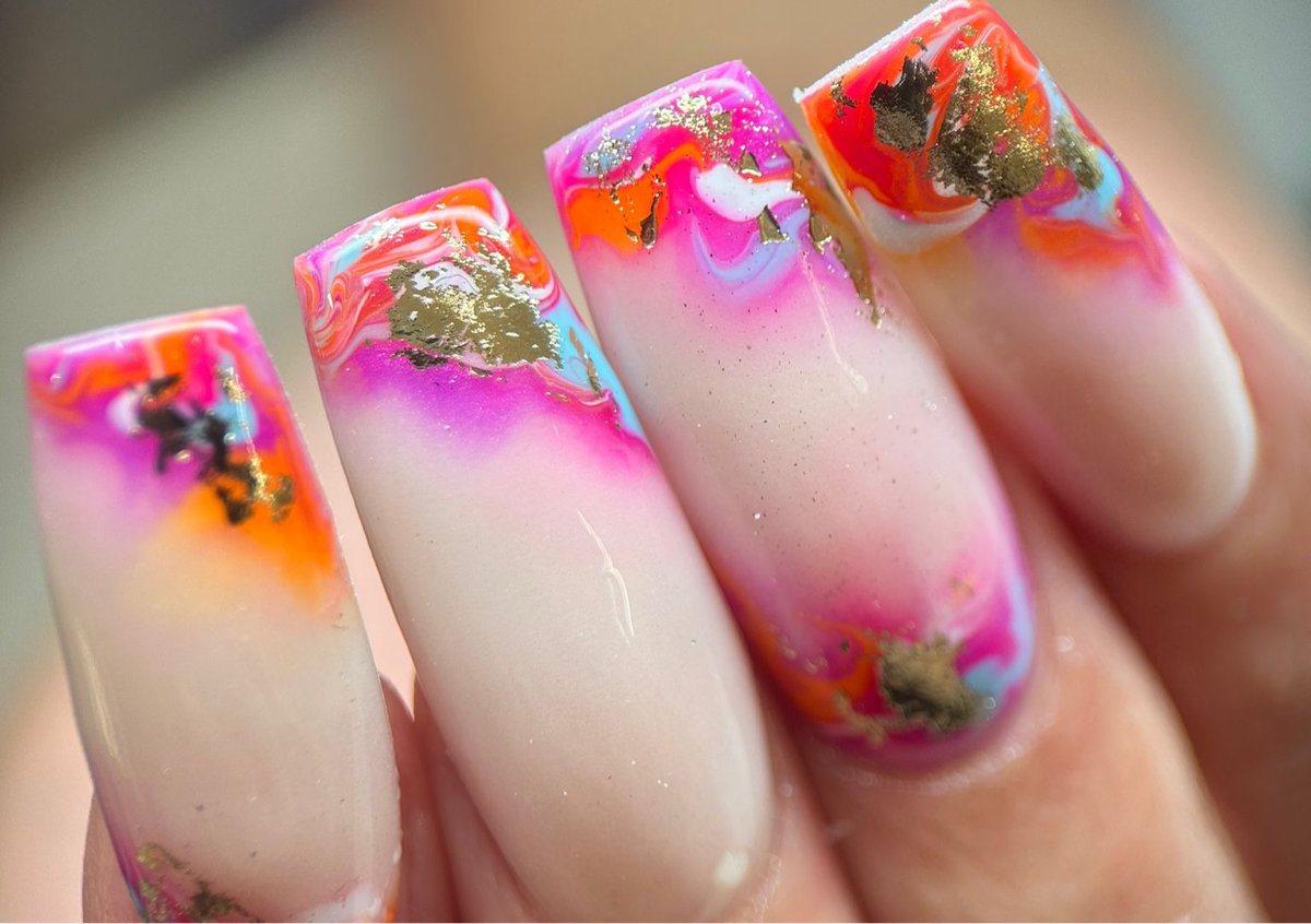 Acrylics with Nail Art