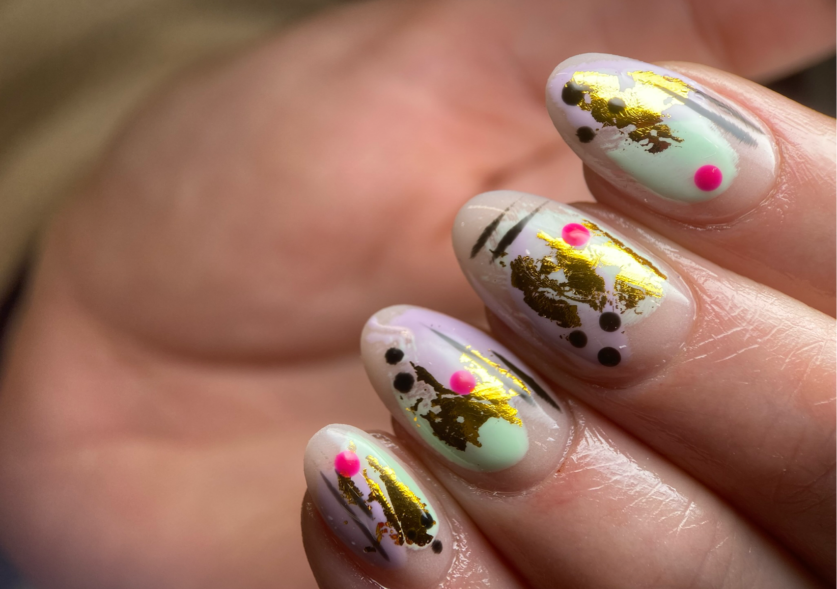 Acrylic Refill with Nail Art