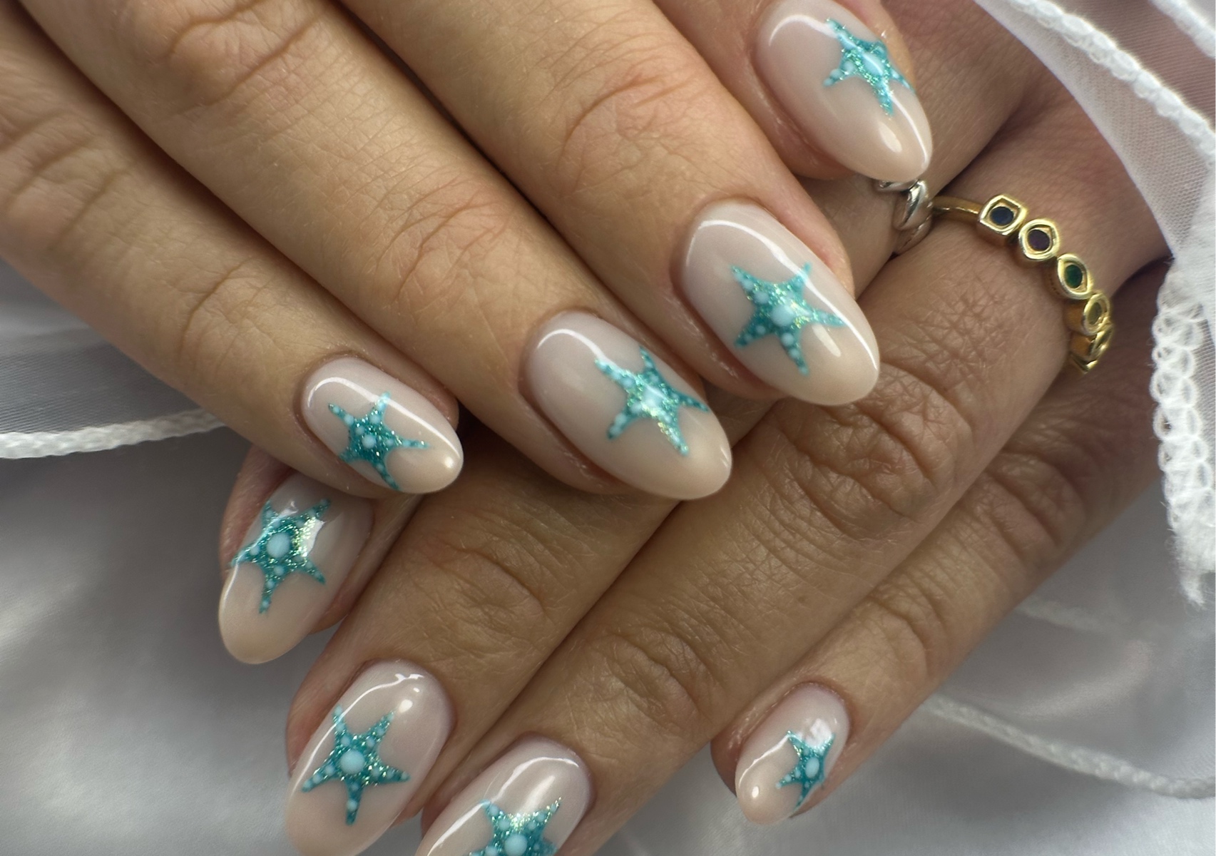 Acrylic/PolyGel Nails Infill + Complex Designer