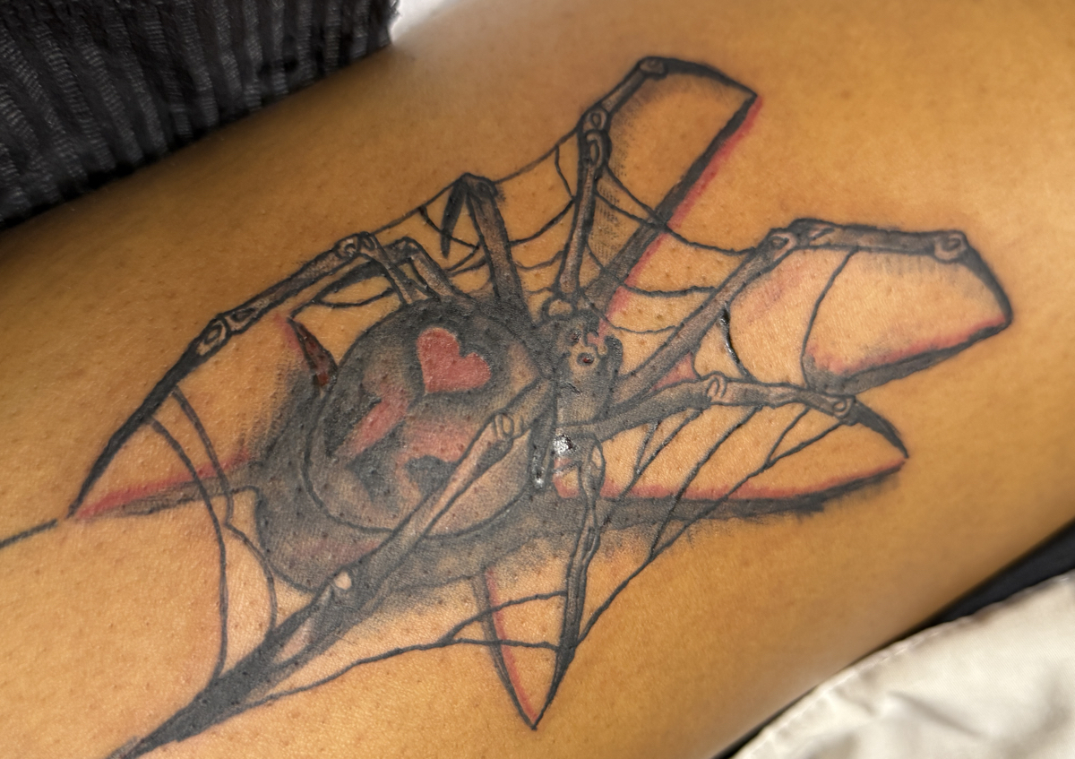 Boss made that spider tattoo