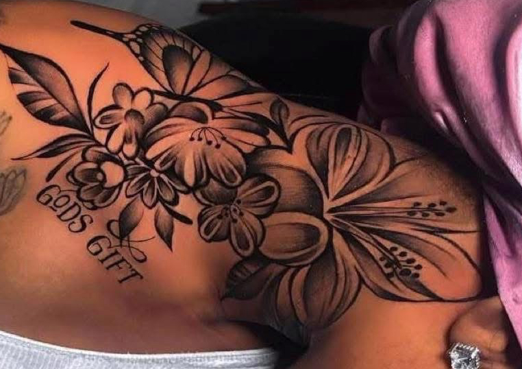 Neck tattoo