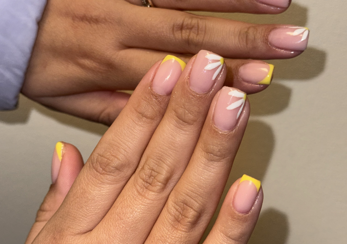 Hard gel manicure small