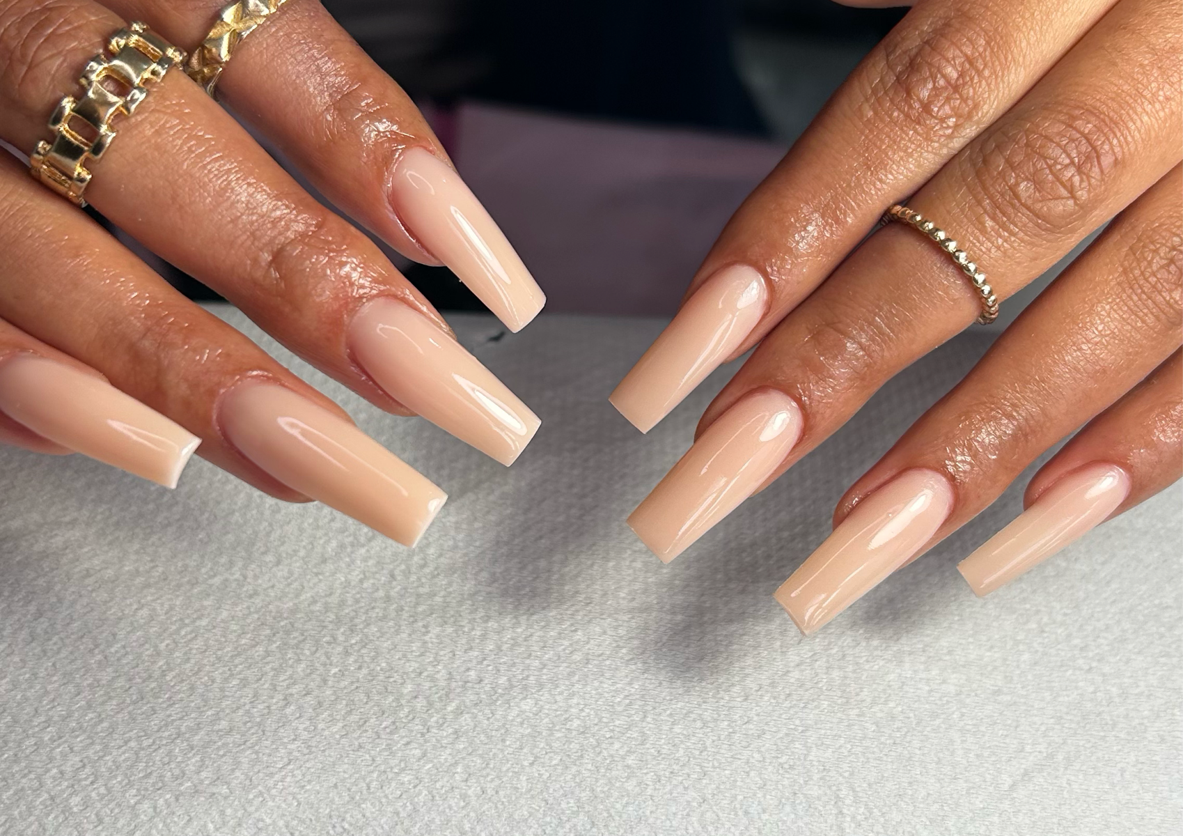 Plain polygel/acrylic  With Tips - No Design